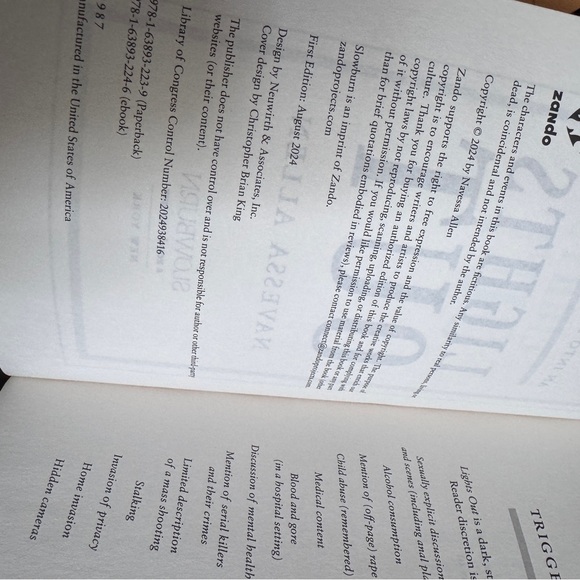 Lights Out - An Into Darkness Novel -  By Navessa Allen - Trade Paperback - Picture 4 of 4